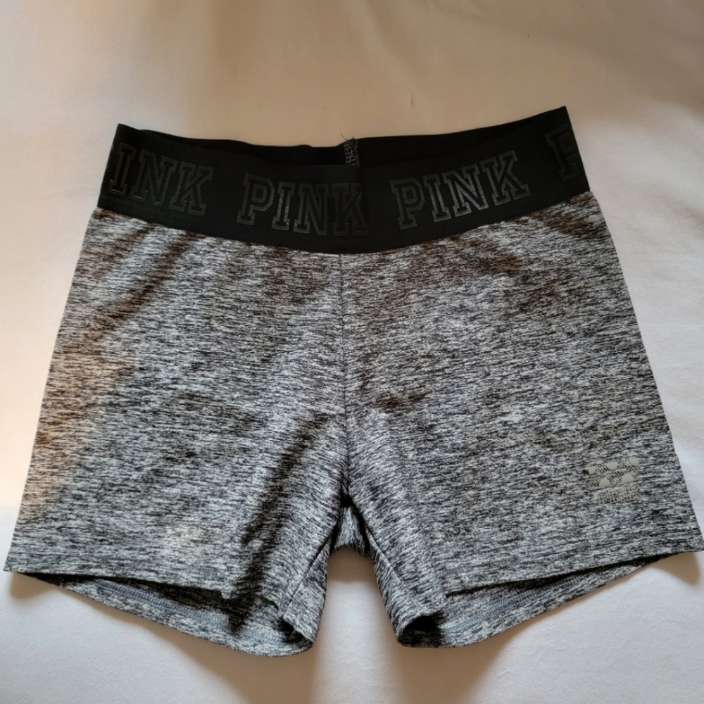 PINK By Victoria's Secret Gray Athletic Shorts With Black Waist Band